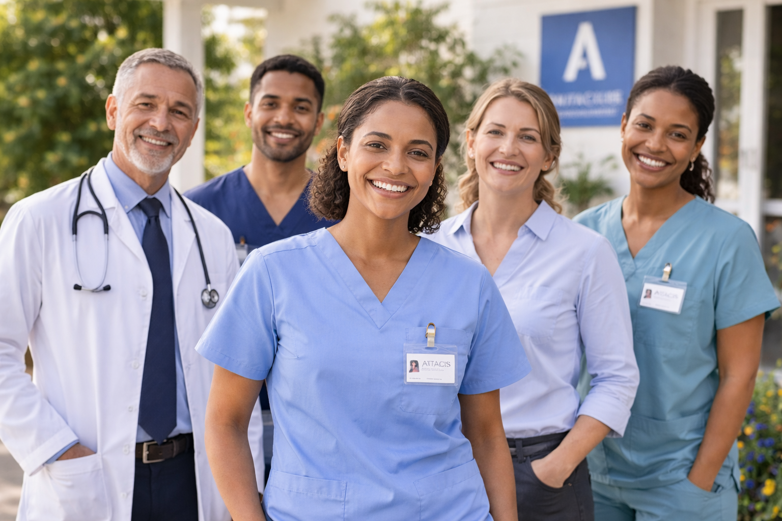 Professional care team ready for work